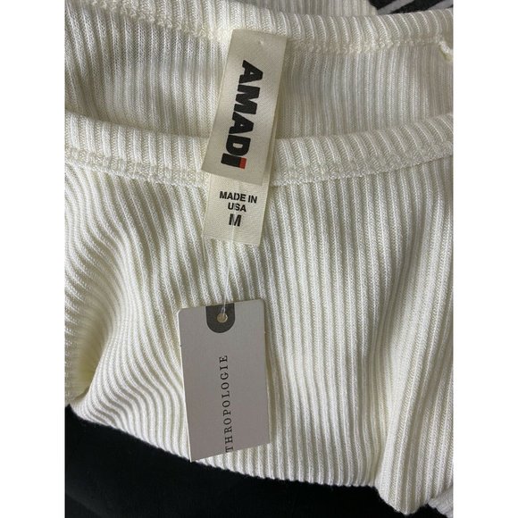 Anthropologie Amadi Dress Size M NEW Lea Two Tone Cream Colorblock Cozy Dress - Picture 4 of 7